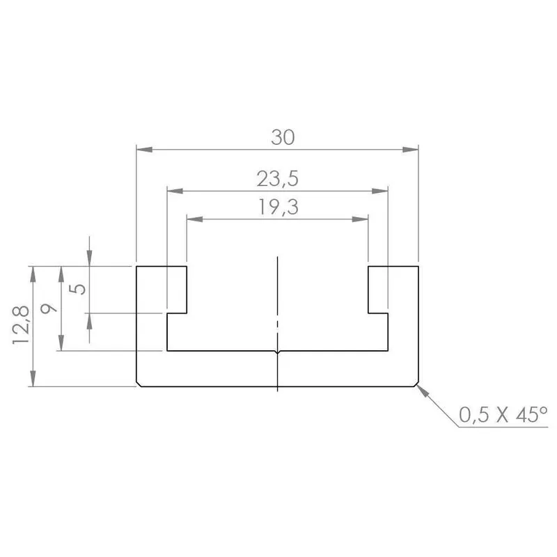 Perfil Alumínio Estrutural T Track Para Base Máquina C 1,50m