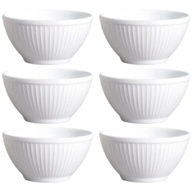 Conjunto de Bowls Porto Brasil Mezcla em Cerâmica Feldspática Branco 367ml - 6 Peças