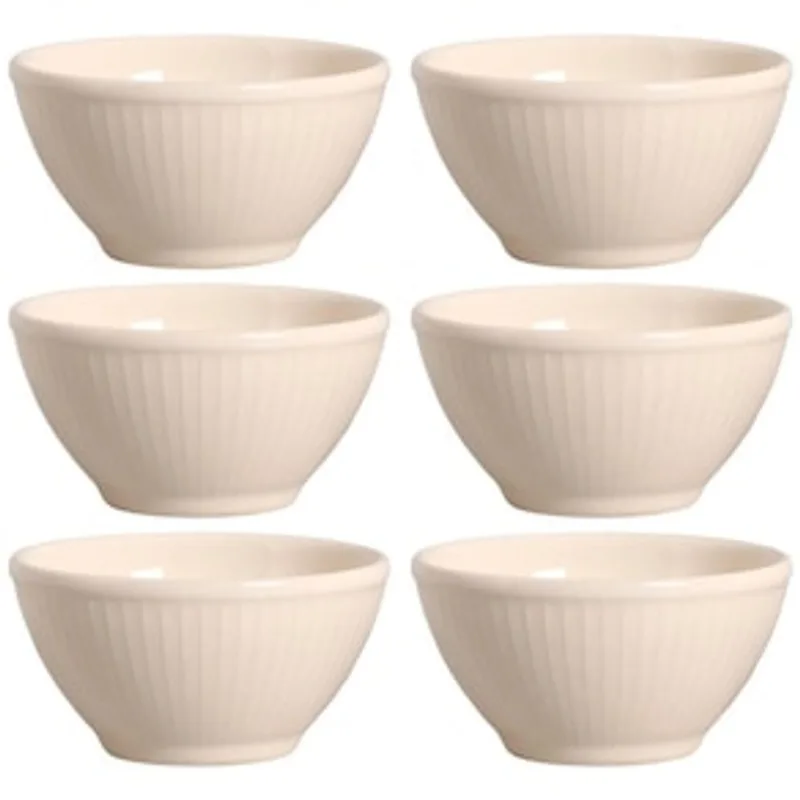 Conjunto de Bowls Porto Brasil Mezcla em Cerâmica Feldspática Cru 367ml - 6 Peças