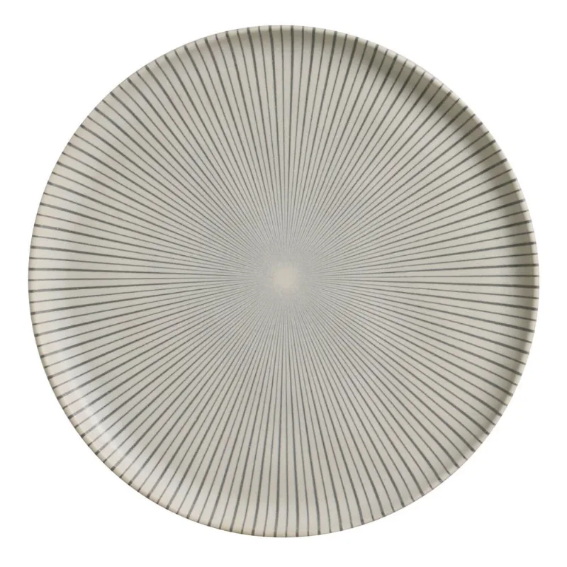 Conjunto com 6 Pratos Raso Bio Stoneware Radial Ø27,5cm