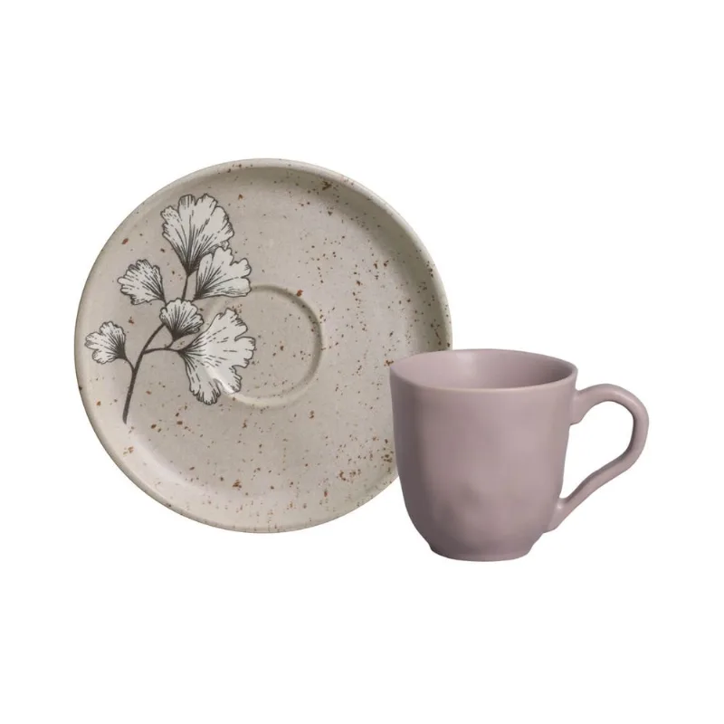 CONJUNTO C/ 6 XÍCARAS DE CAFÉ C/ 6 PIRES BIO STONEWARE AVENCA 120ml