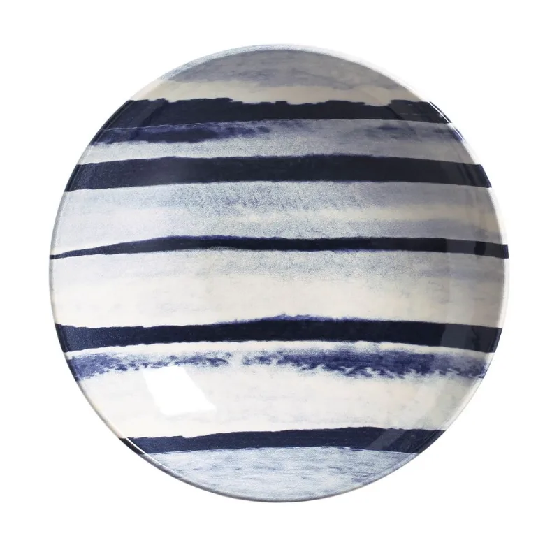 Conjunto com 6 Pratos Fundo Coup Cyanotype Ø21cm