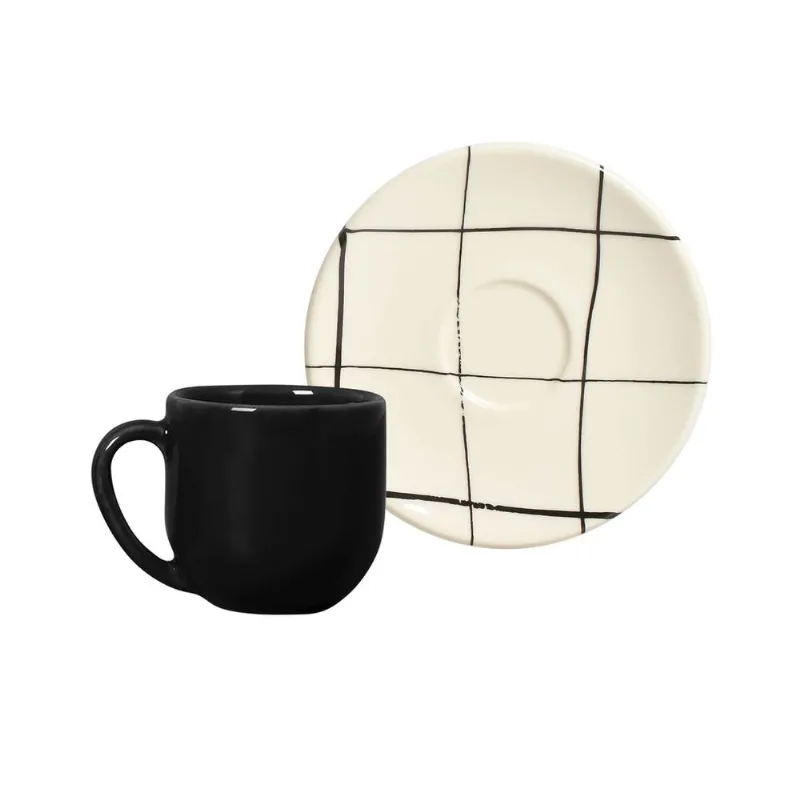 Conjunto com 6 Xícaras de Café com Pires Coup Grille 112ml