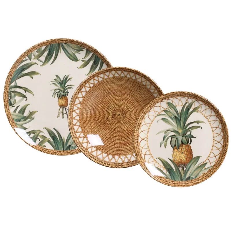 Kit Celebrar 18 Peças Coup Pineapple Natural