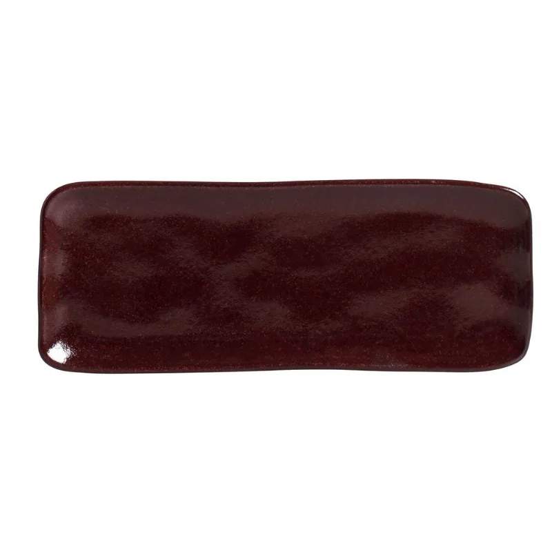 Conjunto com 4 Travessas Retangular Média Orgânico Volcano 33x13cm