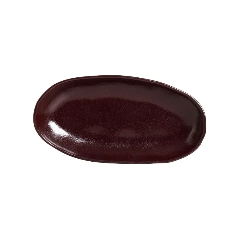 Conjunto com 4 Travessas Oval Funda Grande Orgânico Volcano 32x16cm 650ml
