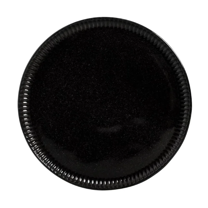 Conjunto com 6 Pratos Raso Linhas Black Sand Ø27,5cm