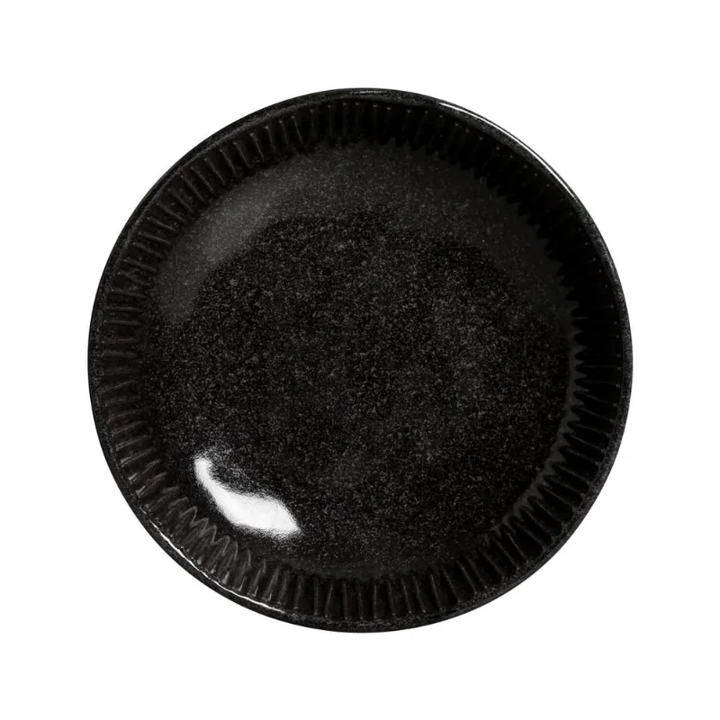 Conjunto com 6 Pratos Fundo Linhas Black Sand Ø22,5cm 830ml