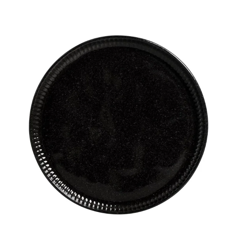Conjunto com 6 Pratos de Sobremesa Linhas Black Sand Ø21,5cm