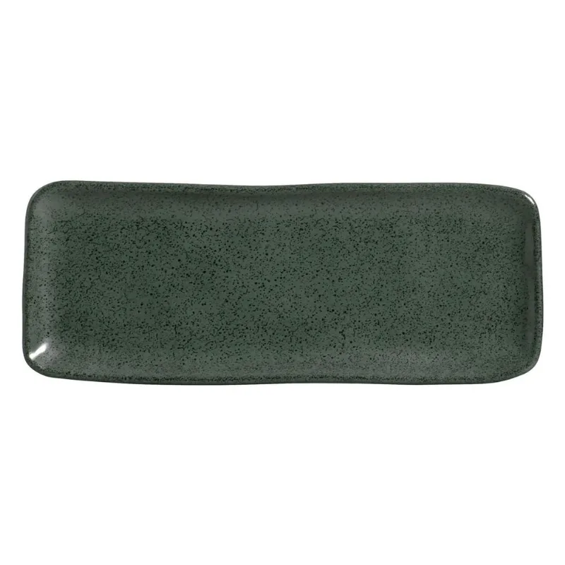 Conjunto com 4 Travessas Retangular Média Orgânico Greenery 33x13cm