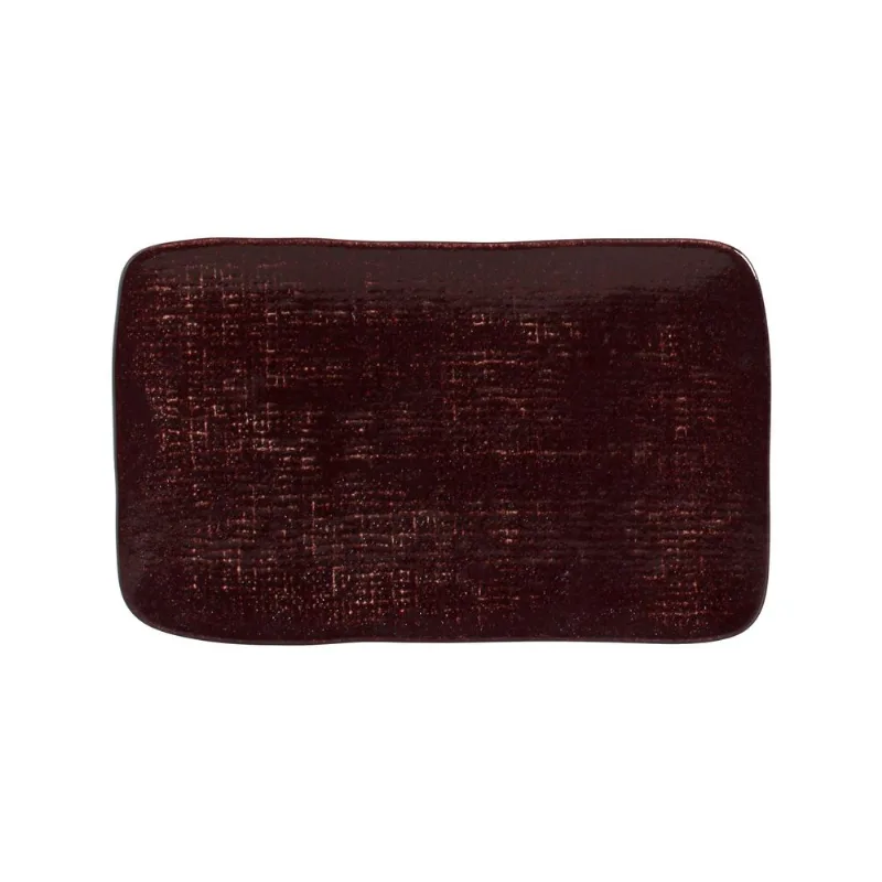 Conjunto com 4 Travessas Retangular Média Juta Volcano 27x16cm