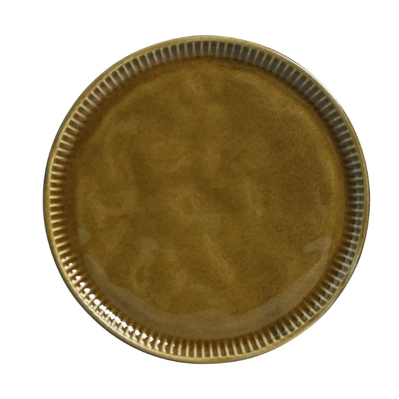 Conjunto com 6 Pratos de Sobremesa Linhas Âmbar Ø21,5cm