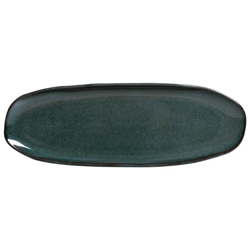 Conjunto com 4 Travessas Oval Rasa Grande Orgânico Oceano