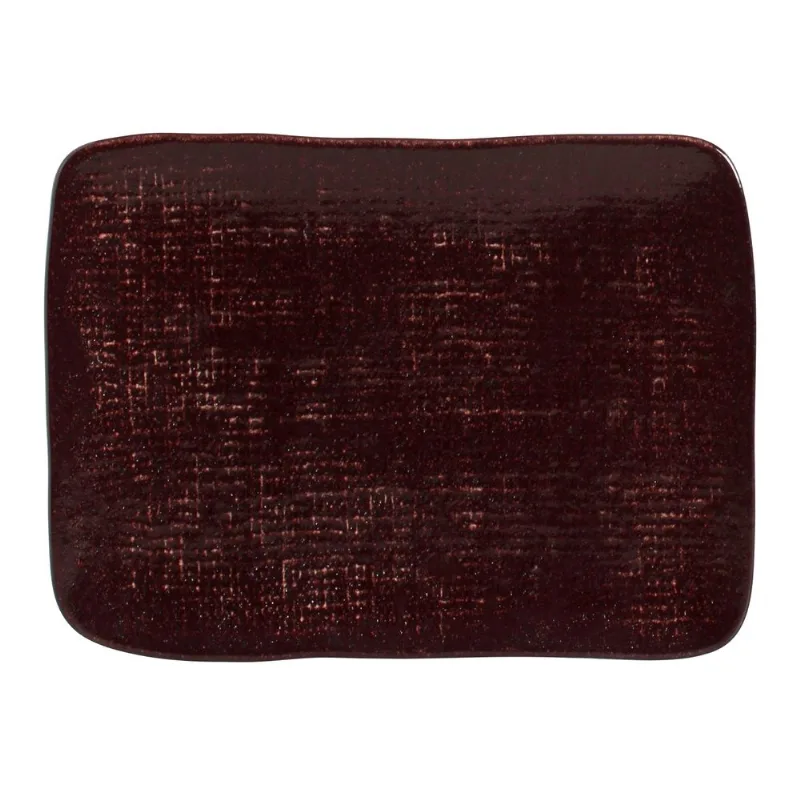 Conjunto com 4 Travessas Retangular Pequena Juta Volcano 18x14cm
