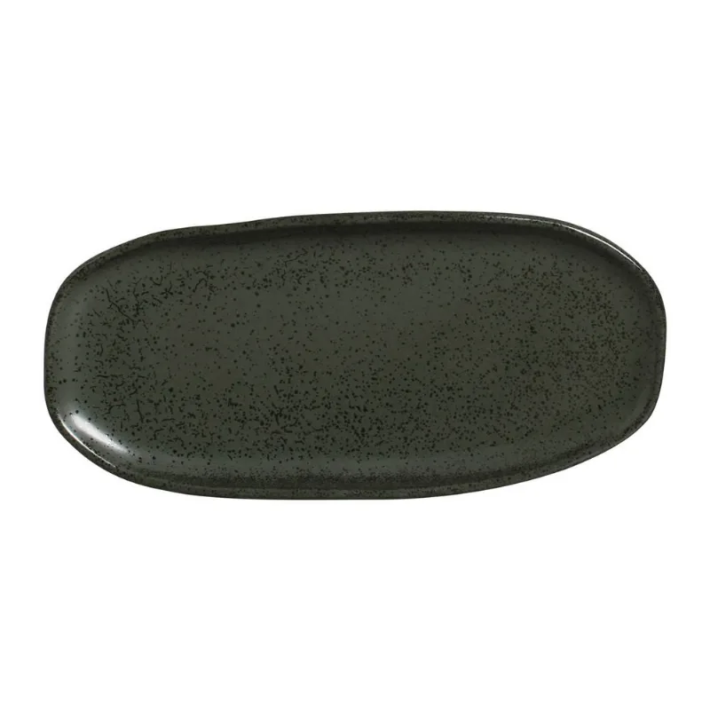 Conjunto com 4 Travessas Oval Rasa Pequena Orgânico Greenery 23x11cm