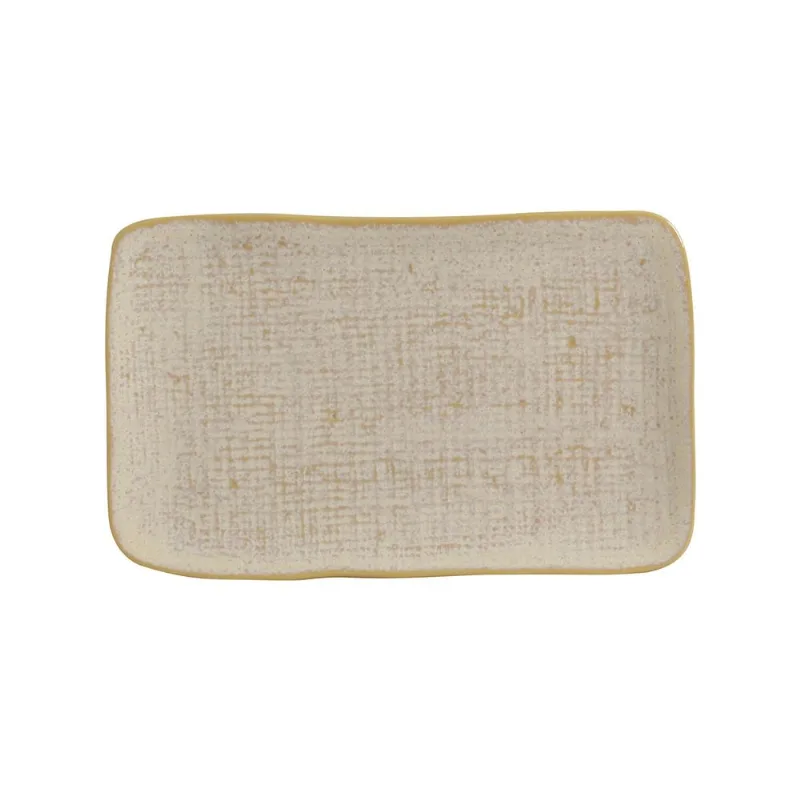 Conjunto com 4 Travessas Retangular Média Juta Mocaccino 27x16cm