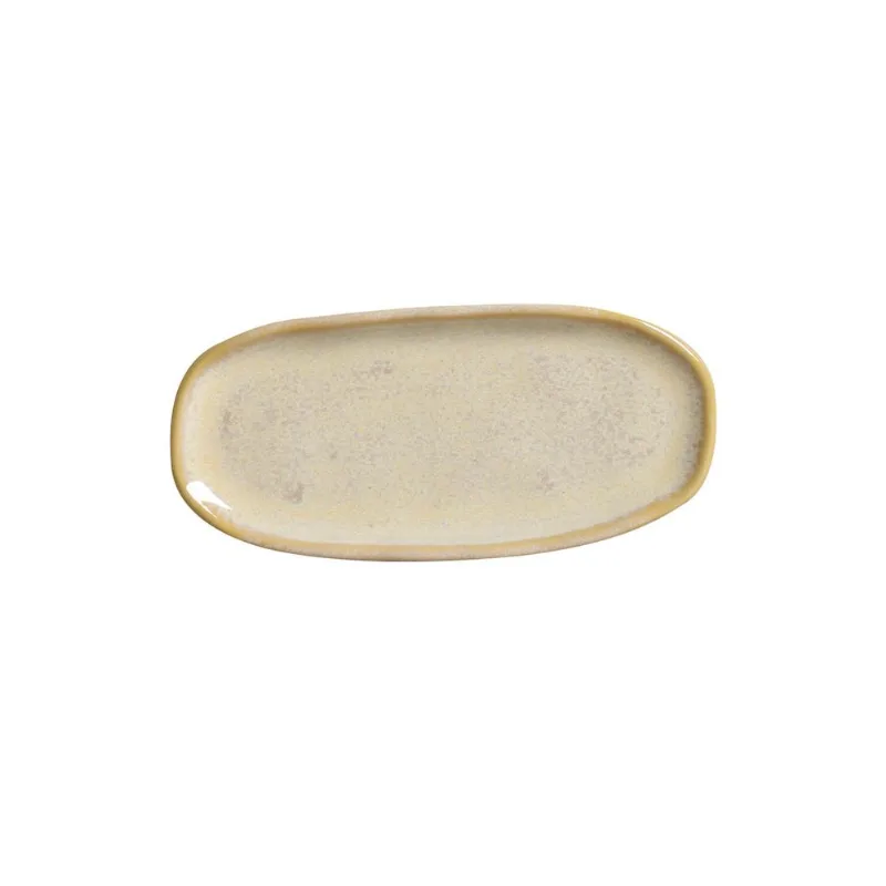 Conjunto com 4 Travessas Oval Rasa Mini Orgânico Mocaccino 16,5x8cm