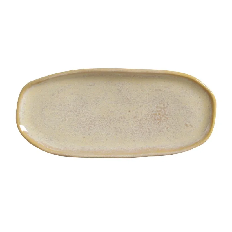 Conjunto com 4 Travessas Oval Rasa Pequena Orgânico Mocaccino 23x11cm