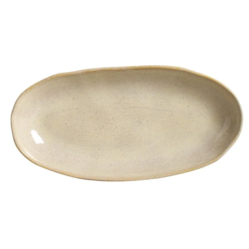 Conjunto com 4 Travessas Oval Funda G Orgânico Mocaccino 32x16cm 650ml