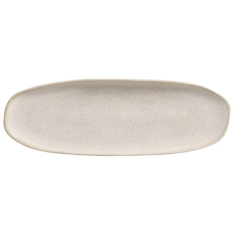 Conjunto com 4 Travessas Oval Rasa Grande Orgânico Latte 36x13cm
