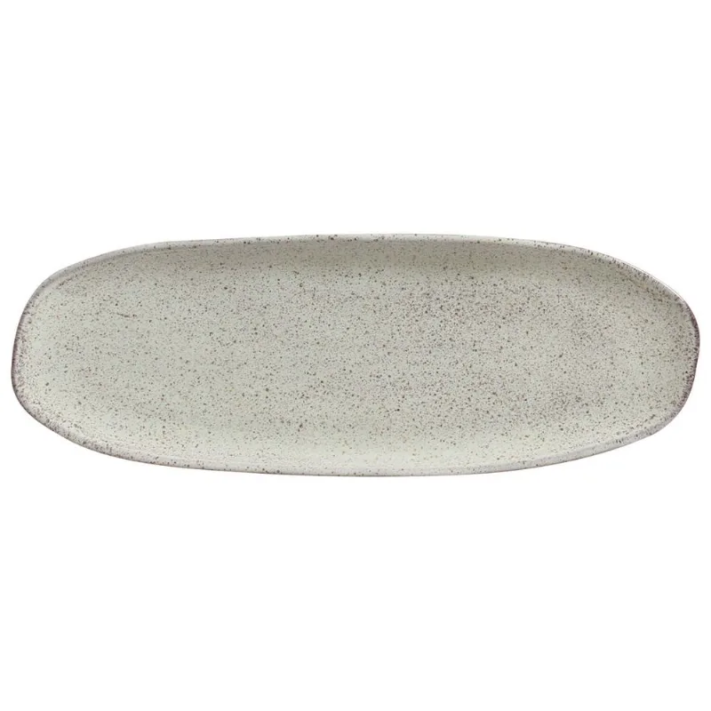 Conjunto com 4 Travessas Oval Rasa Grande Orgânico Pistache 36x13cm