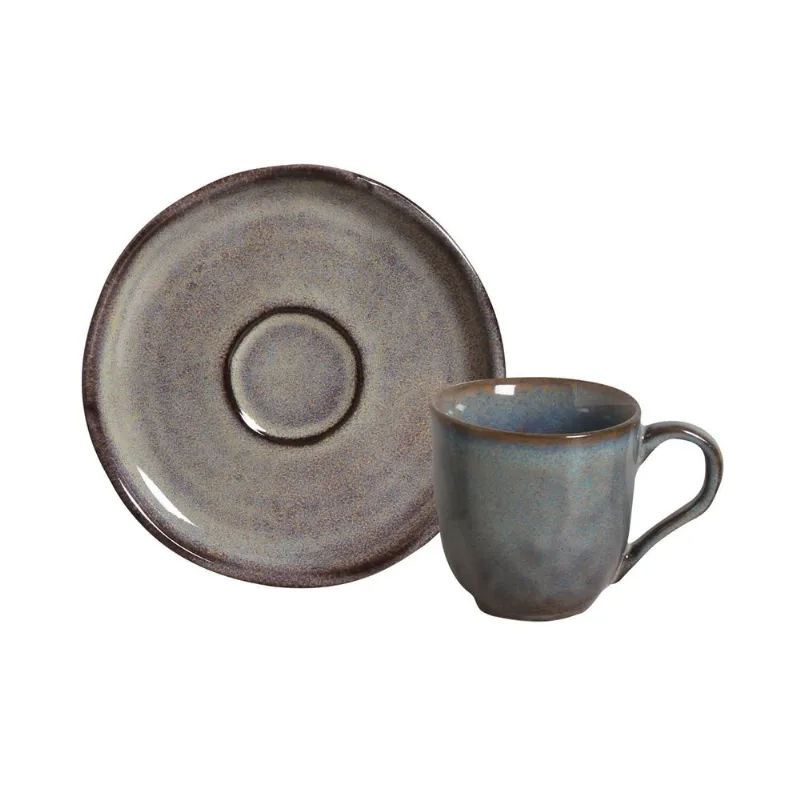Conjunto com 6 Xícaras de Café com Pires Bio Tourmaline 120ml