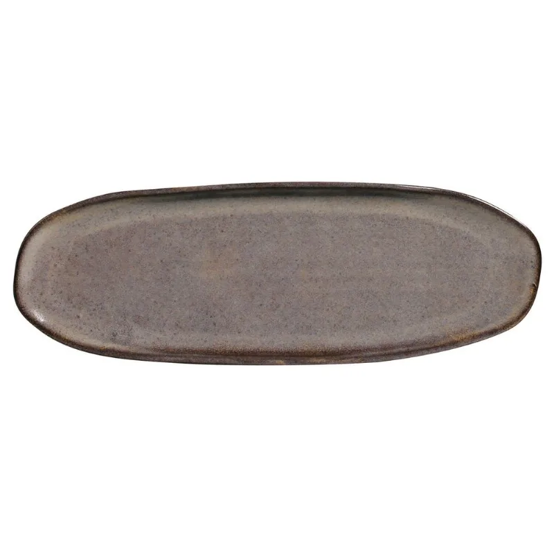 Conjunto com 4 Travessas Oval Rasa Grande Orgânico Tourmaline 36x13cm