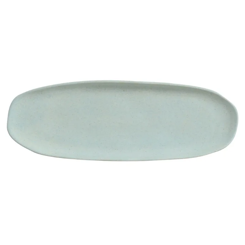 Conjunto com 4 Travessas Oval Rasa Grande Orgânico Mint 36x13cm
