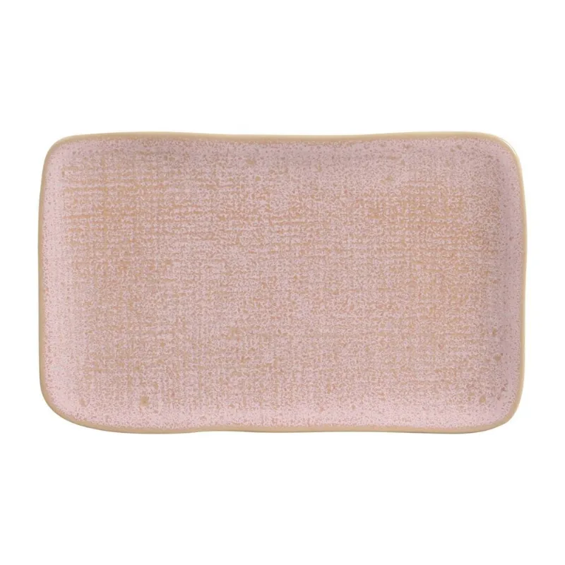 Conjunto com 4 Travessas Retangular Média Juta Litchi 27x16cm