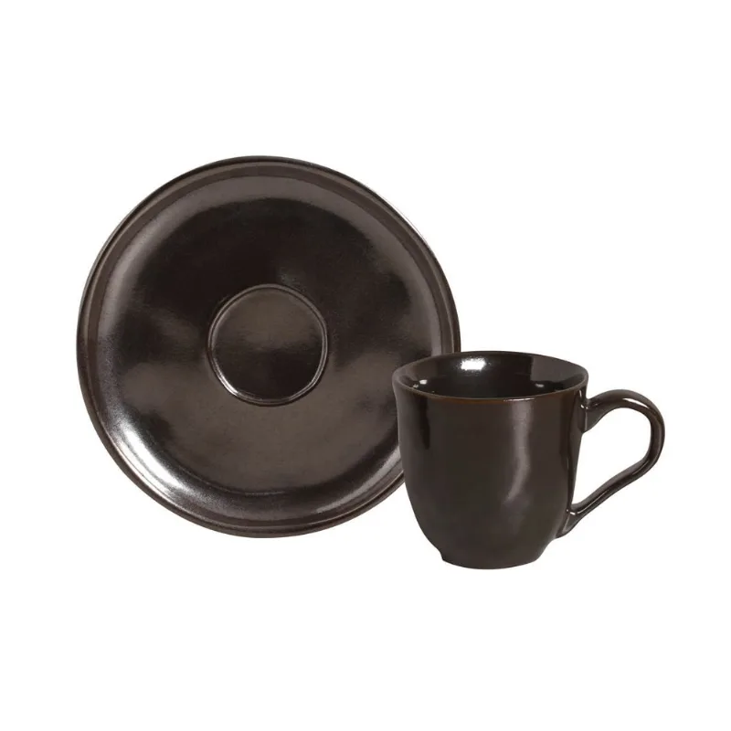 Conjunto com 6 Xícaras de Café com Pires Bio Metallica 120ml