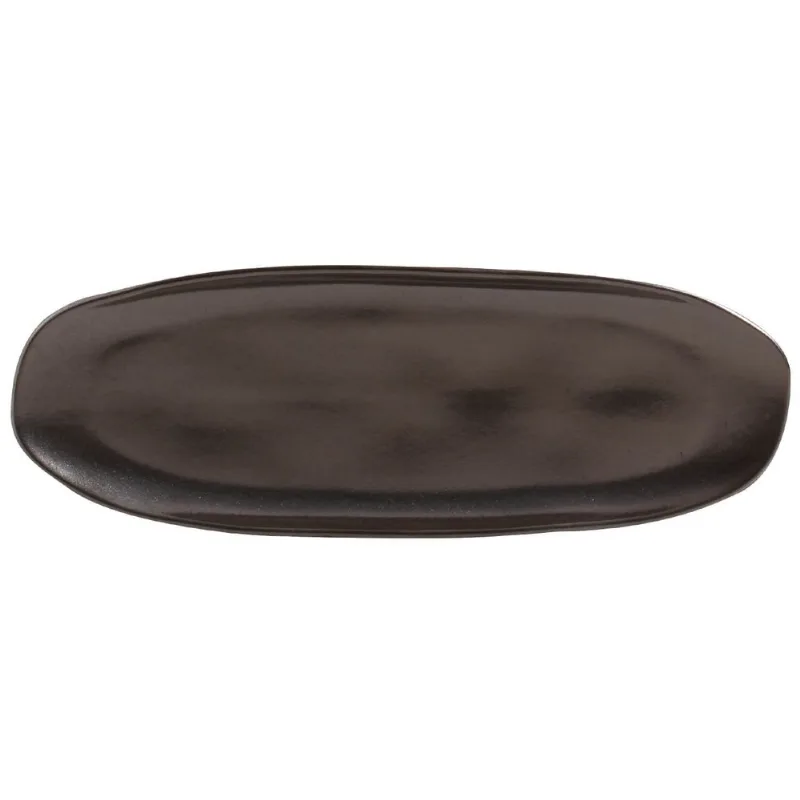 Conjunto com 4 Travessas Oval Rasa Grande Orgânico Metallica 36x13cm