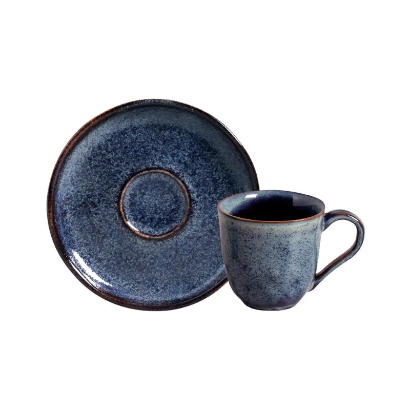 Conjunto com 6 Xícaras de Café com Pires Bio Titanium 120ml