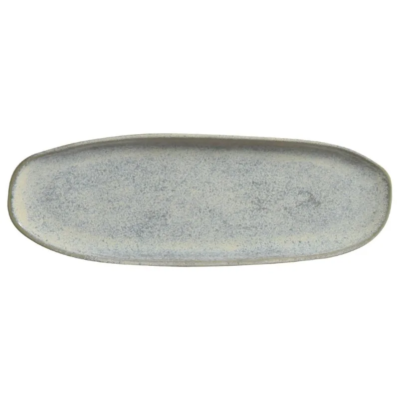 Conjunto com 4 Travessas Oval Rasa Grande Orgânico Green Granite 36x13cm