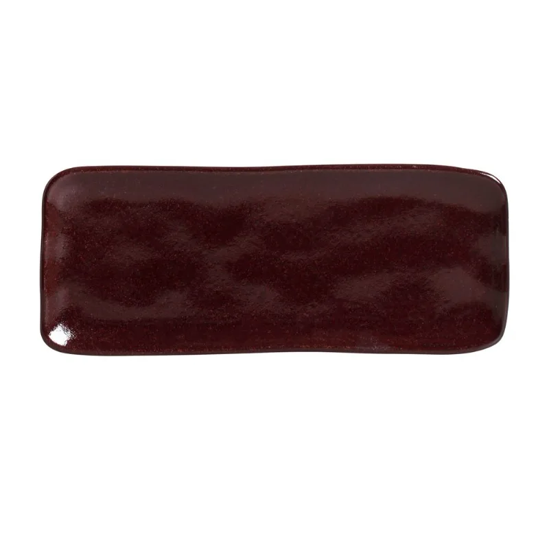 Conjunto com 4 Travessas Retangular Pequena Orgânico Volcano 22x9,5cm