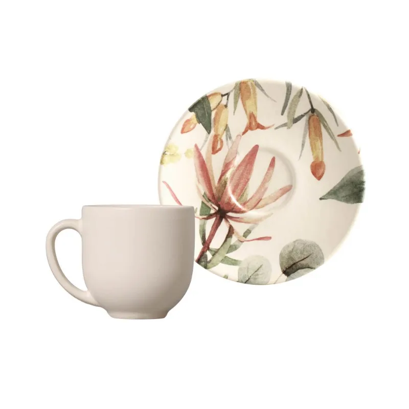 Conjunto com 6 Xícaras de Café com Pires Coup Banksia 112ml