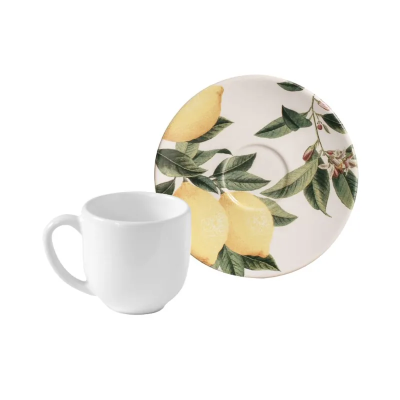 Conjunto com 6 Xícaras de Café com Pires Coup Siciliana 112ml