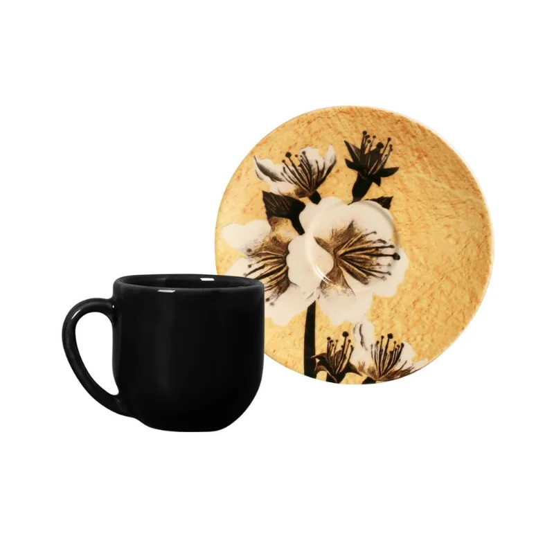 Conjunto com 6 Xícaras de Café com Pires Coup Charbonnière 112ml