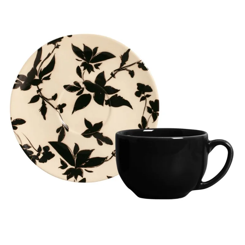 Conjunto com 6 Xícaras de Chá com Pires Coup Charbonnière 260ml