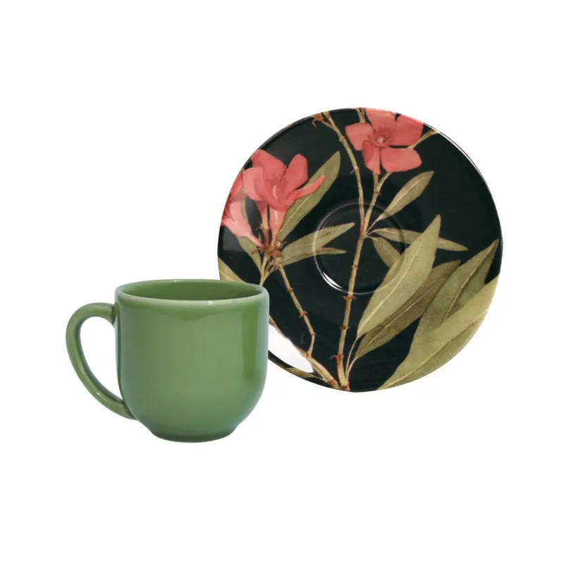 Conjunto com 6 Xícaras de Café com Pires Coup Azálea 112ml