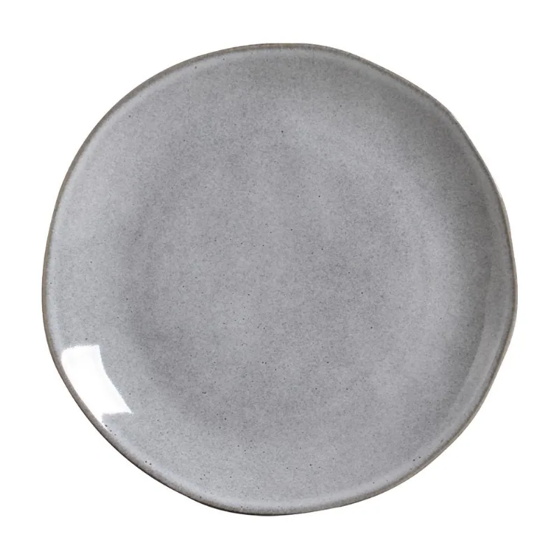 Conjunto com 6 Pratos Raso Orgânico Concreto Ø26,5cm