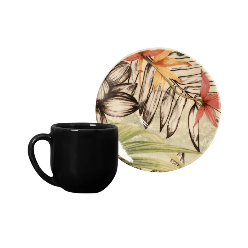 Conjunto com 6 Xícaras de Café com Pires Coup Caymán 112ml