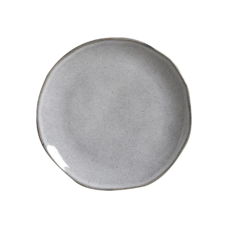 Conjunto com 6 Pratos de Sobremesa Orgânico Concreto Ø19,5cm