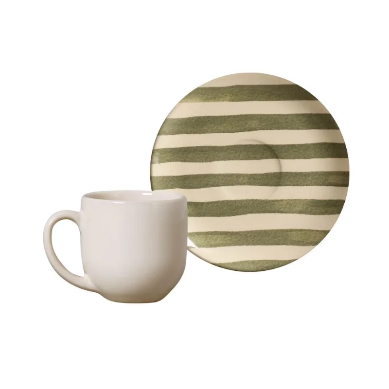 Conjunto com 6 Xícaras de Café com Pires Coup Fleur 112ml