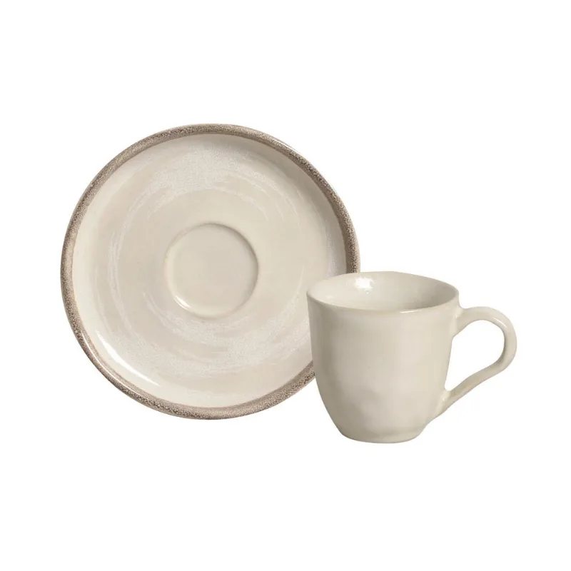 Conjunto com 6 Xícaras de Café com Pires Bio Amaretto 120ml