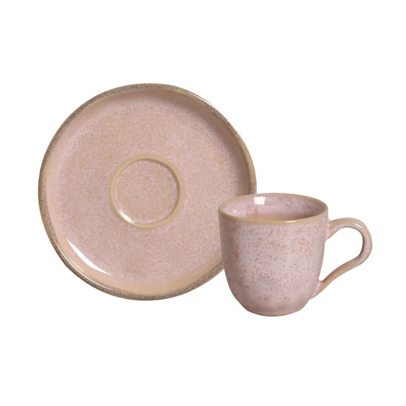 Conjunto com 6 Xícaras de Café com Pires Bio Rustic Litchi 120ml