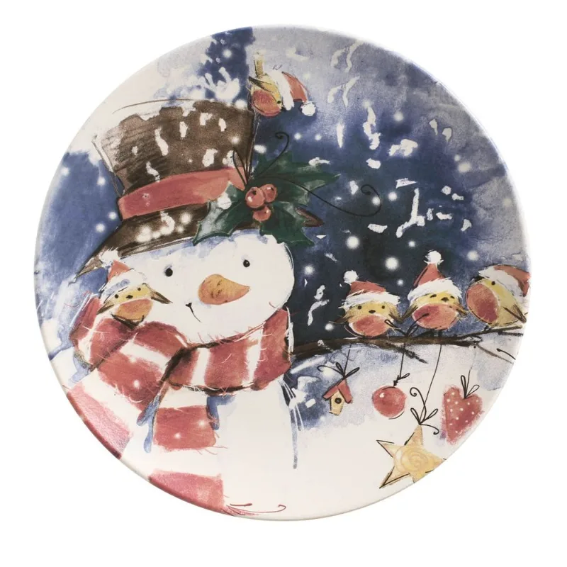 Conjunto com 6 Pratos Raso Coup Snowman Ø27,5cm