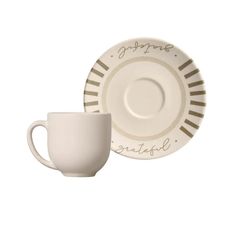 Conjunto com 6 Xícaras de Café com Pires Coup Grateful 112ml
