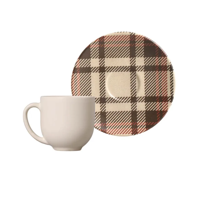 Conjunto com 6 Xícaras de Café com Pires Coup Thankful 112ml