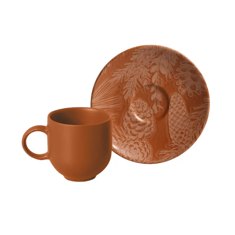 Conjunto com 6 Xícaras de Café com Pires Coup Stoneware Together 97ml