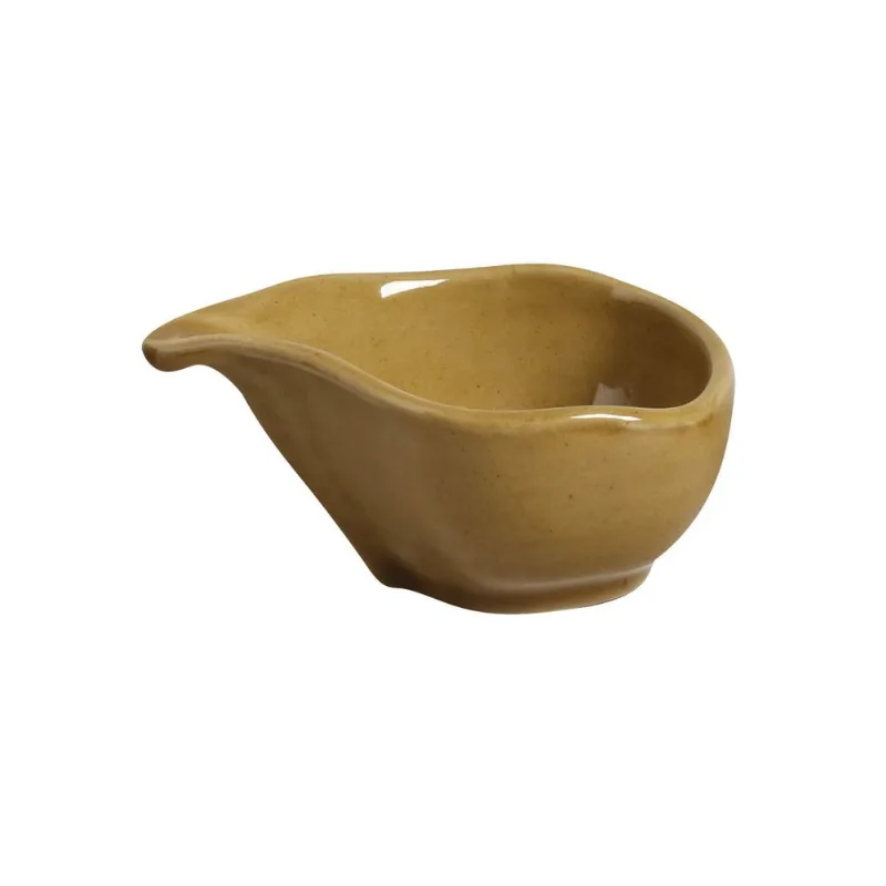Conjunto com 6 Molheiras Oval Orgânico Âmbar 8x6cm 40ml